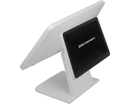 Сенсорный терминал Вики Макс+ 15.6" (N5095, DDR4 8 Гб, SSD 128 Гб, WiFi, BT, второй дисплей 11.6", Белый, без ОС + Старт бессрочный)