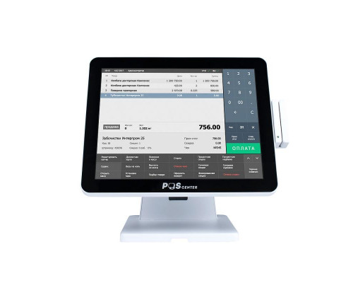 Сенсорный терминал 15" POSCenter Atlas (PCAP, J4125, 8/128Gb, MSR, Белый, без ОС)